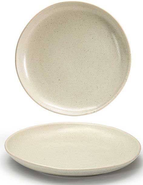 10x22 Mushroom Round Porcelain Plate - 6/Case C37670