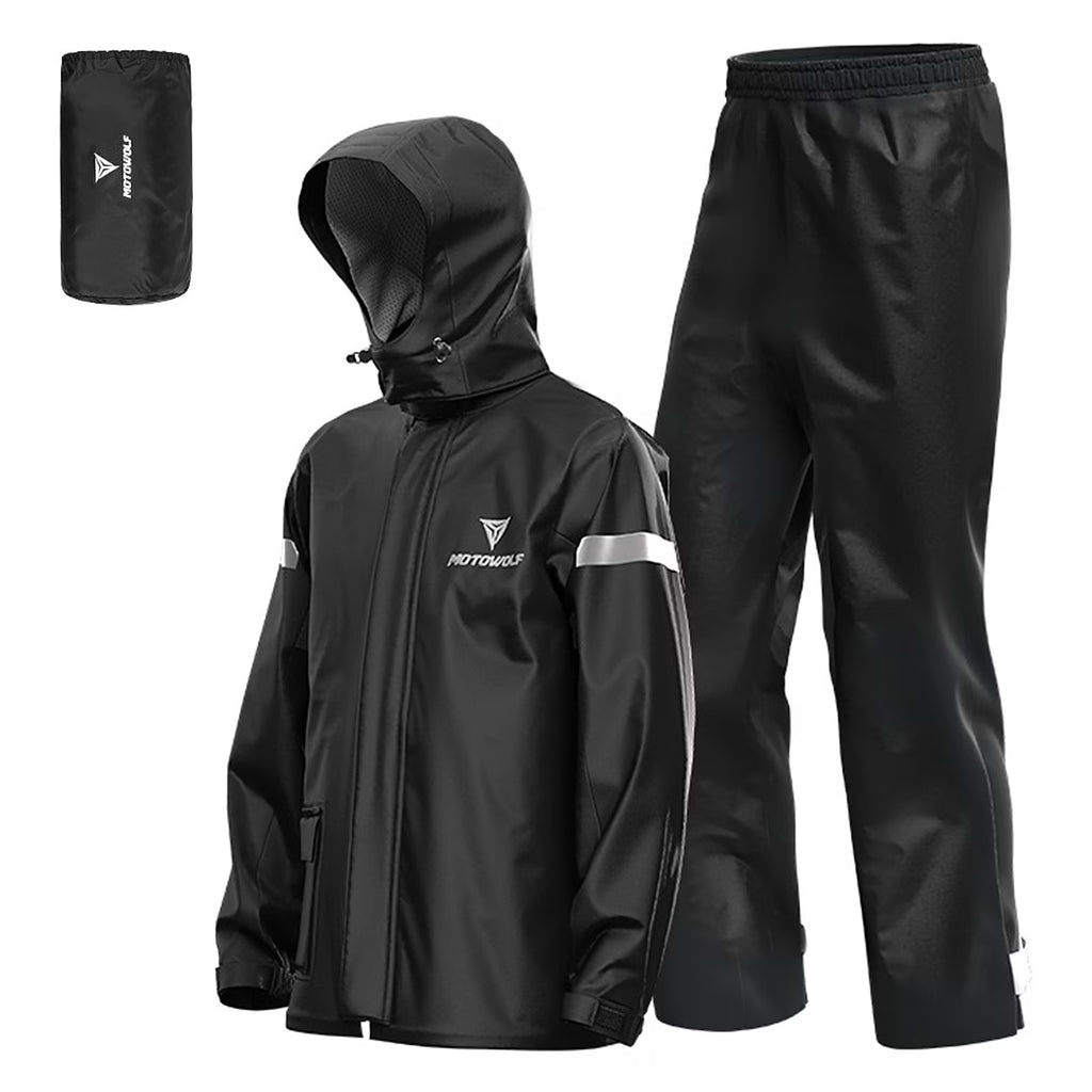 Men Motorcycle Reflective Waterproof Rain Jacket and Pants Rain Gear M246