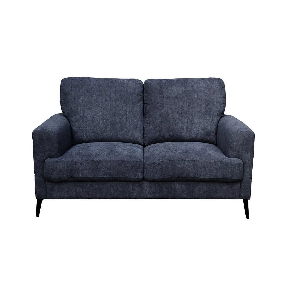 Black Chenille Sofa Loveseat W40186