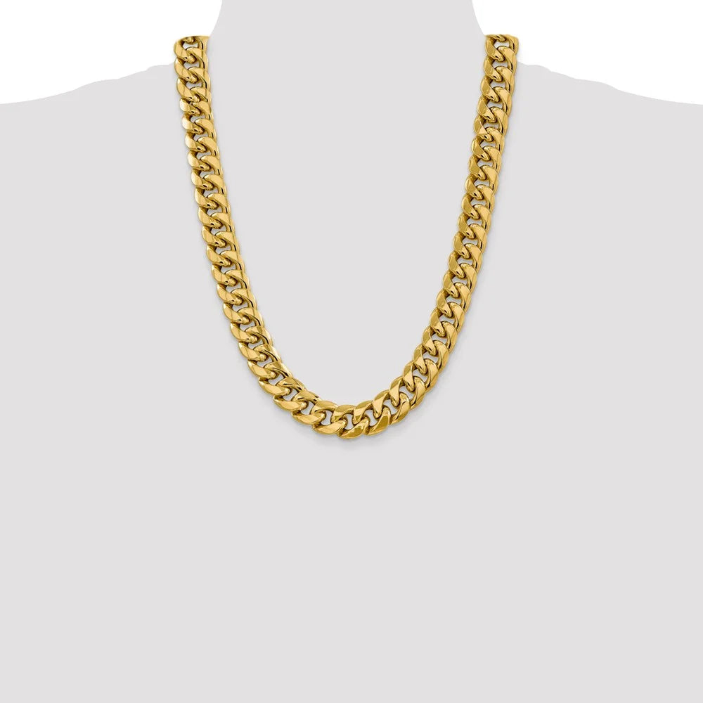 14kt Yellow Gold 24 inch Miami Cuban Chain I272664
