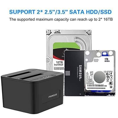 Hard Drive Docking Station, USB 3.0 SATA Dual Bay for 2.5 & 3.5 Inch HDD/SSD B8532