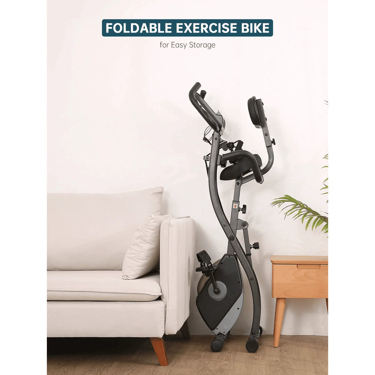 Folding Magnetic Stationary Exercise Bike Z6155