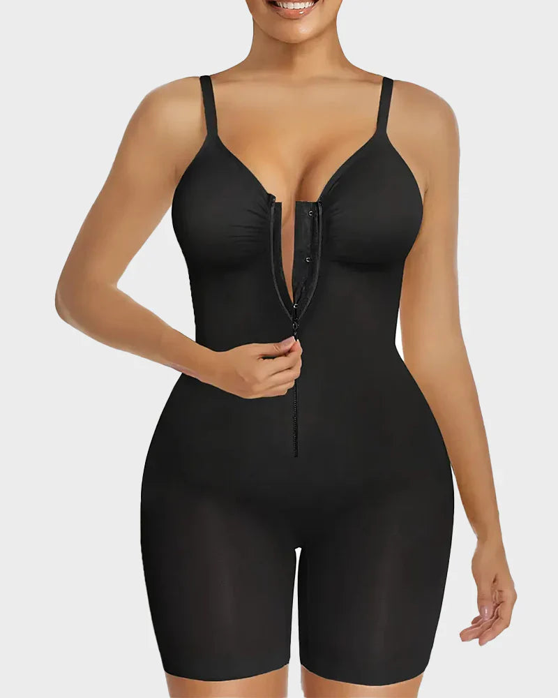 Women's Tummy Control Zip Bodysuit O90433