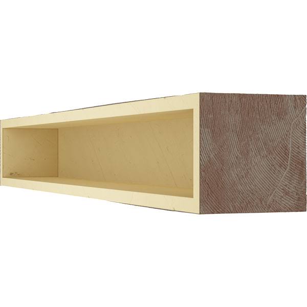 Pecky Cypress Faux Wood Fireplace Mantel, Aged Pecan Q1213