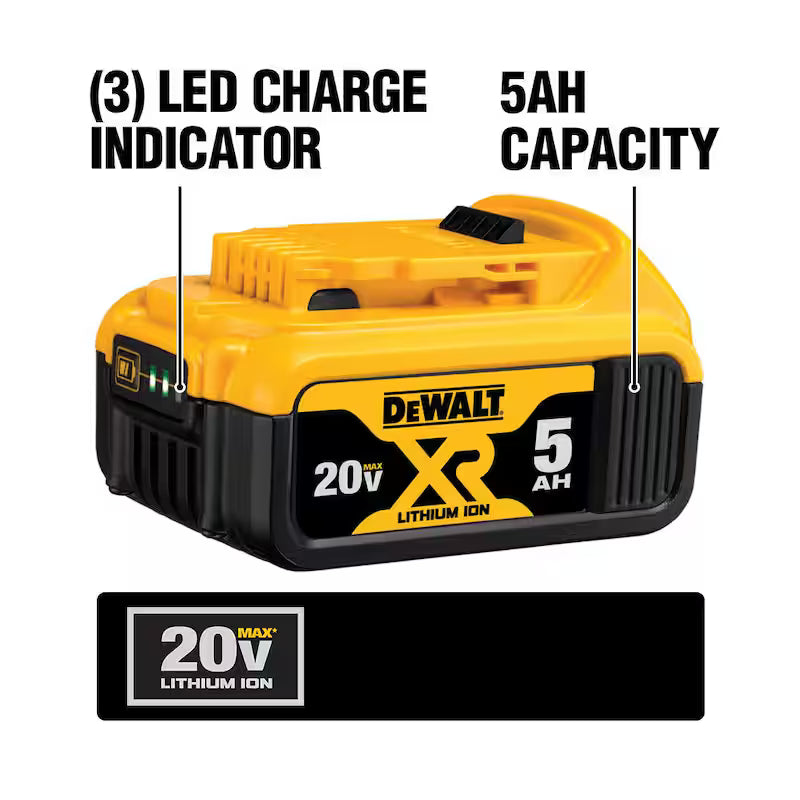20V Cordless Brushless 5 in. Random Orbital Sander with Battery and Charger C47596