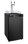 20" Wide Dual Tap Black Kegerator C11055