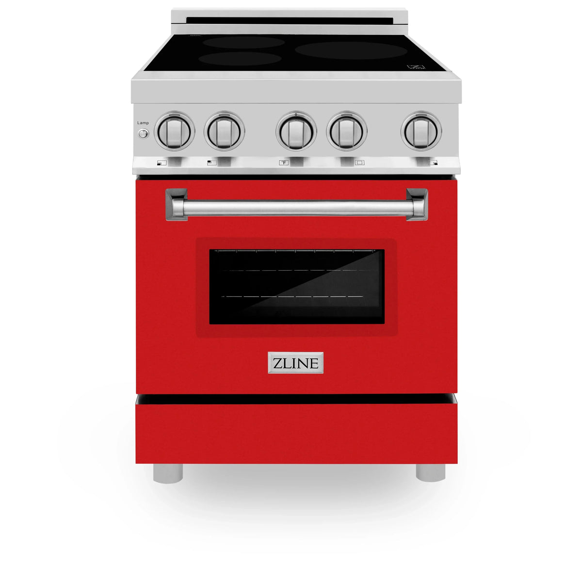 24 Inch 2.8 cu. ft. Induction Range with 3 Element Stove and Electric Oven in Red Gloss S58508