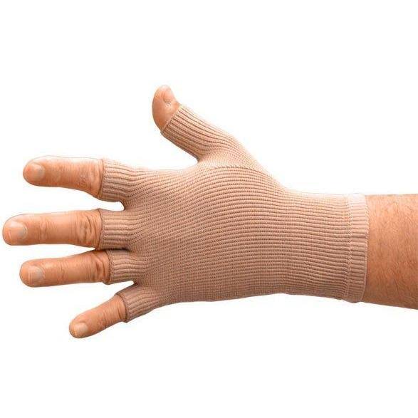 Beige Quarter Finger Compression Glove, Large X479