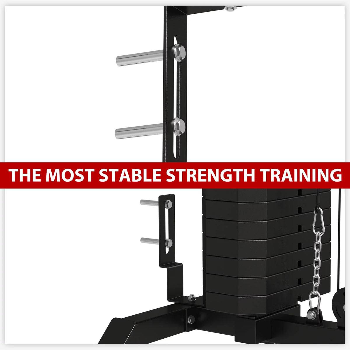 Wall Mount Cable Crossover Machine with 200LBS Weight Stack U2014