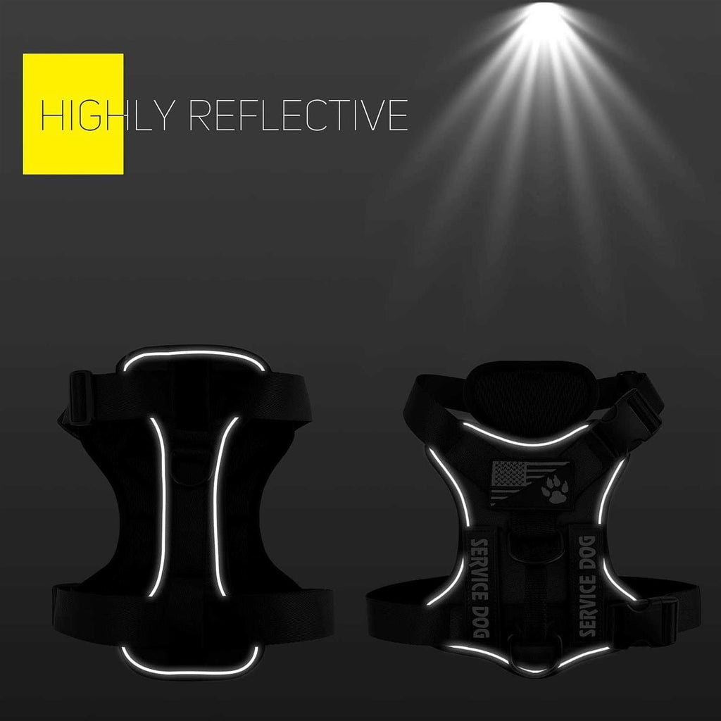 Reflective Dog Vest Harness with 5 PCS Patches W395