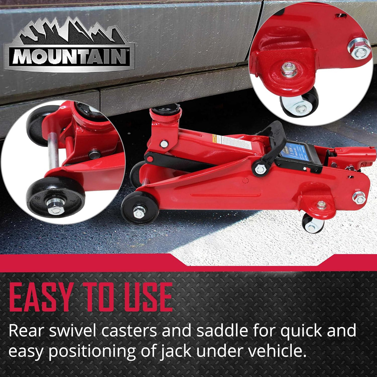 2 Ton Trolley Jack, 4,000 LB Capacity, Heavy Duty Steel, Pack of 2 K822