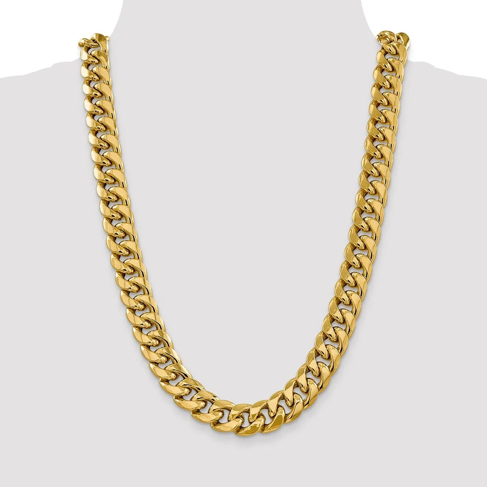 14kt Yellow Gold 24 inch Miami Cuban Chain I272664