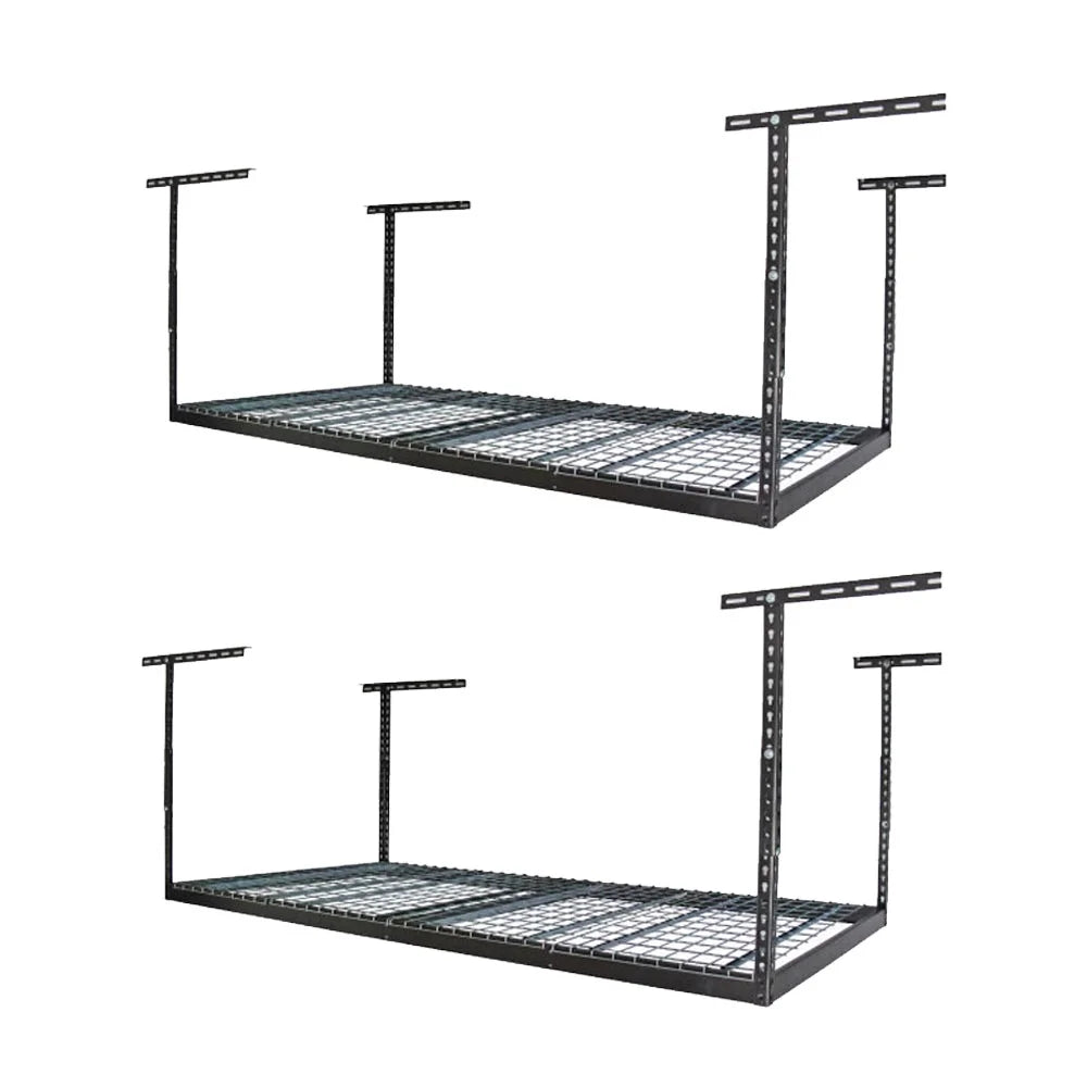 4x8 Overhead Garage Storage Rack with Accessory Hooks, 2-Pack Y975