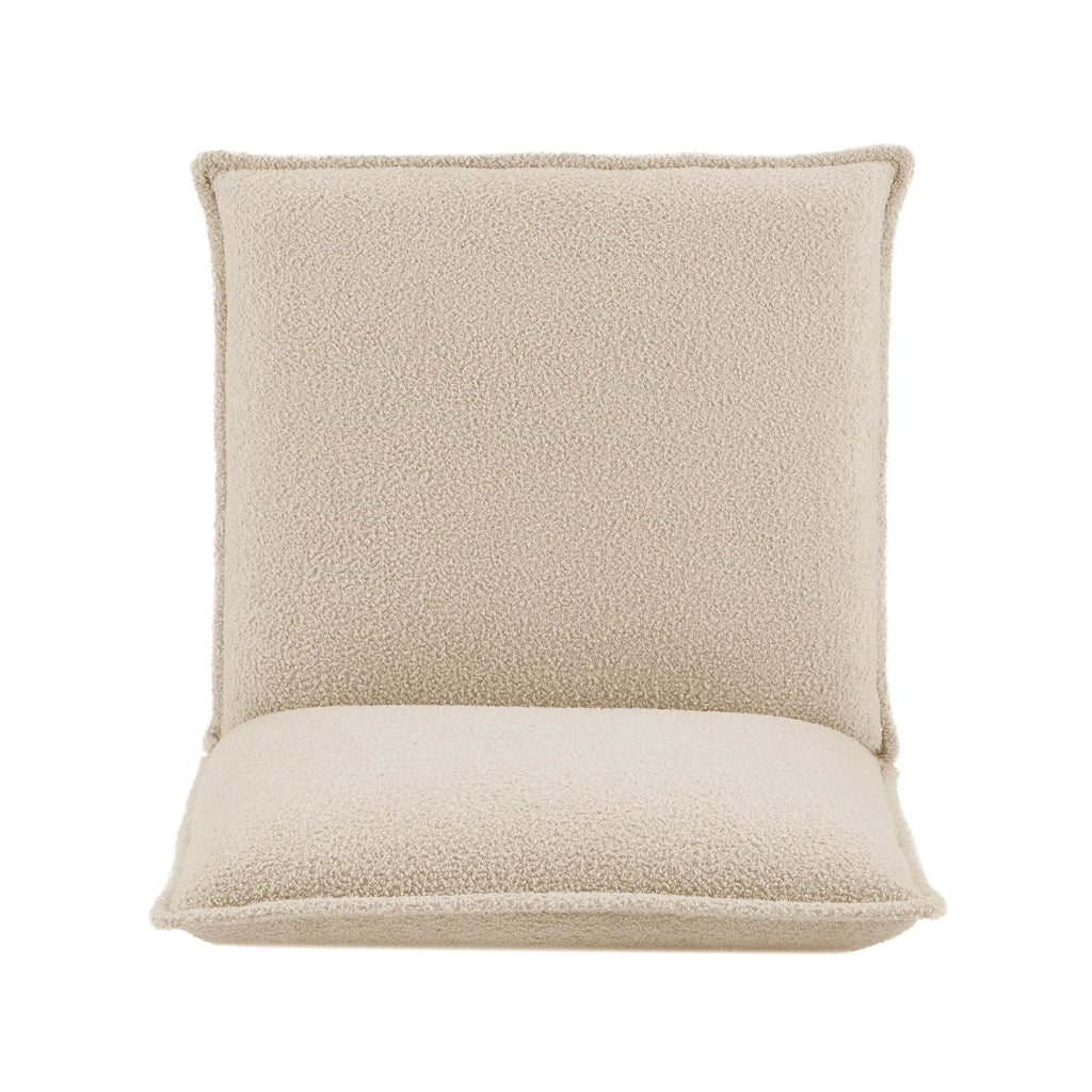 Beige Sherpa Accent Chair with Black Metal Legs K9135