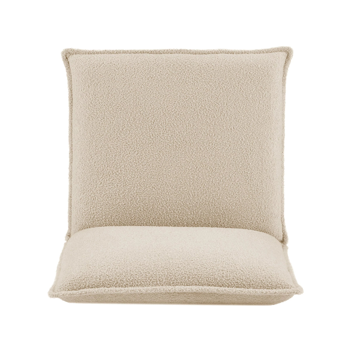 Beige Sherpa Accent Chair with Black Metal Legs K9135