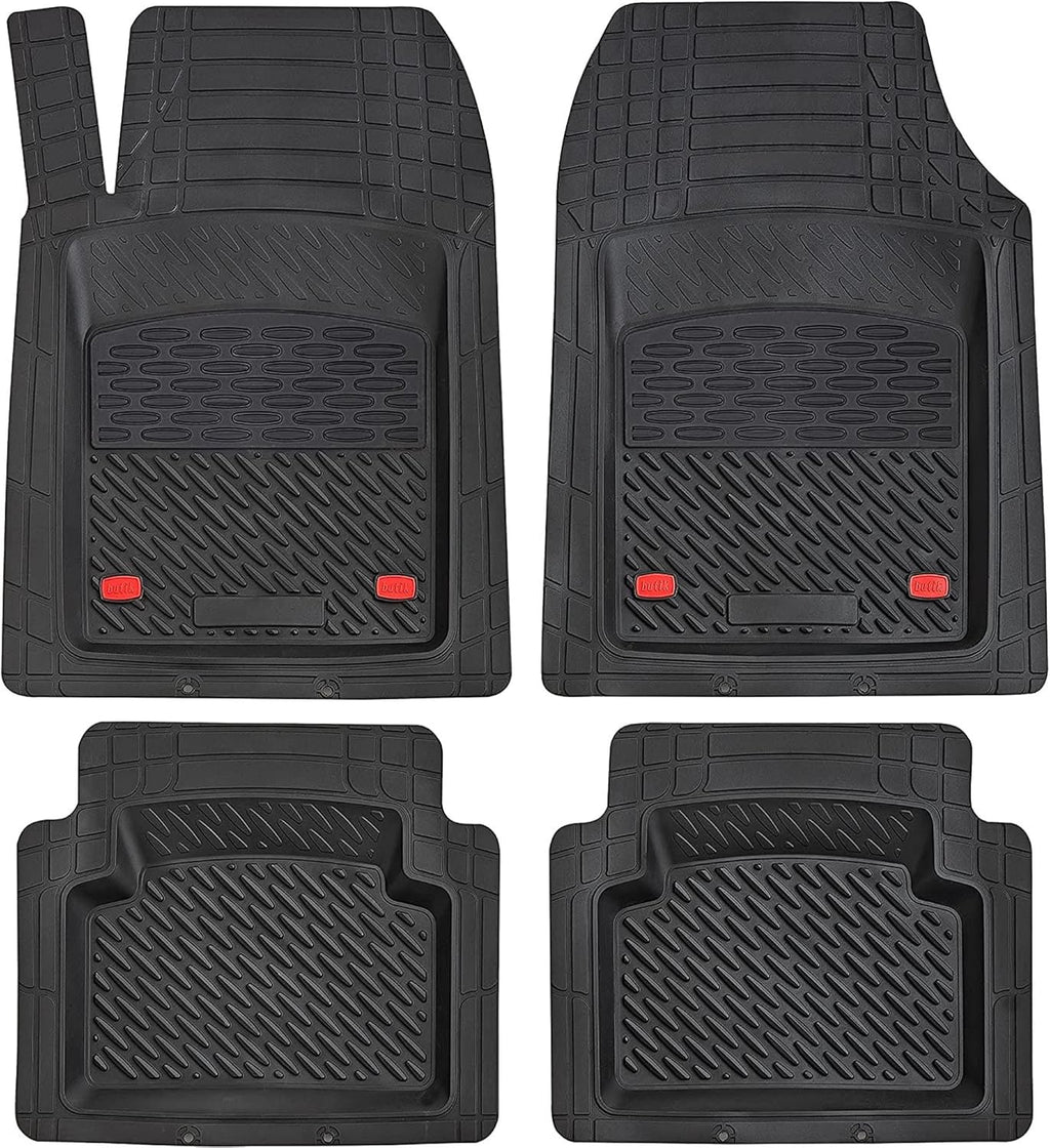 Red 5-Piece Heavy-Duty Automotive Floor Mat O138955