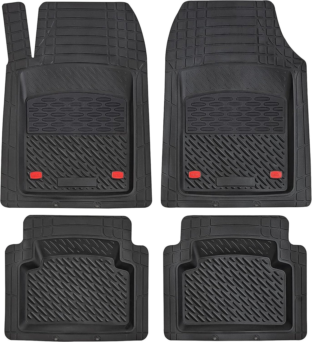 Red 5-Piece Heavy-Duty Automotive Floor Mat O138955