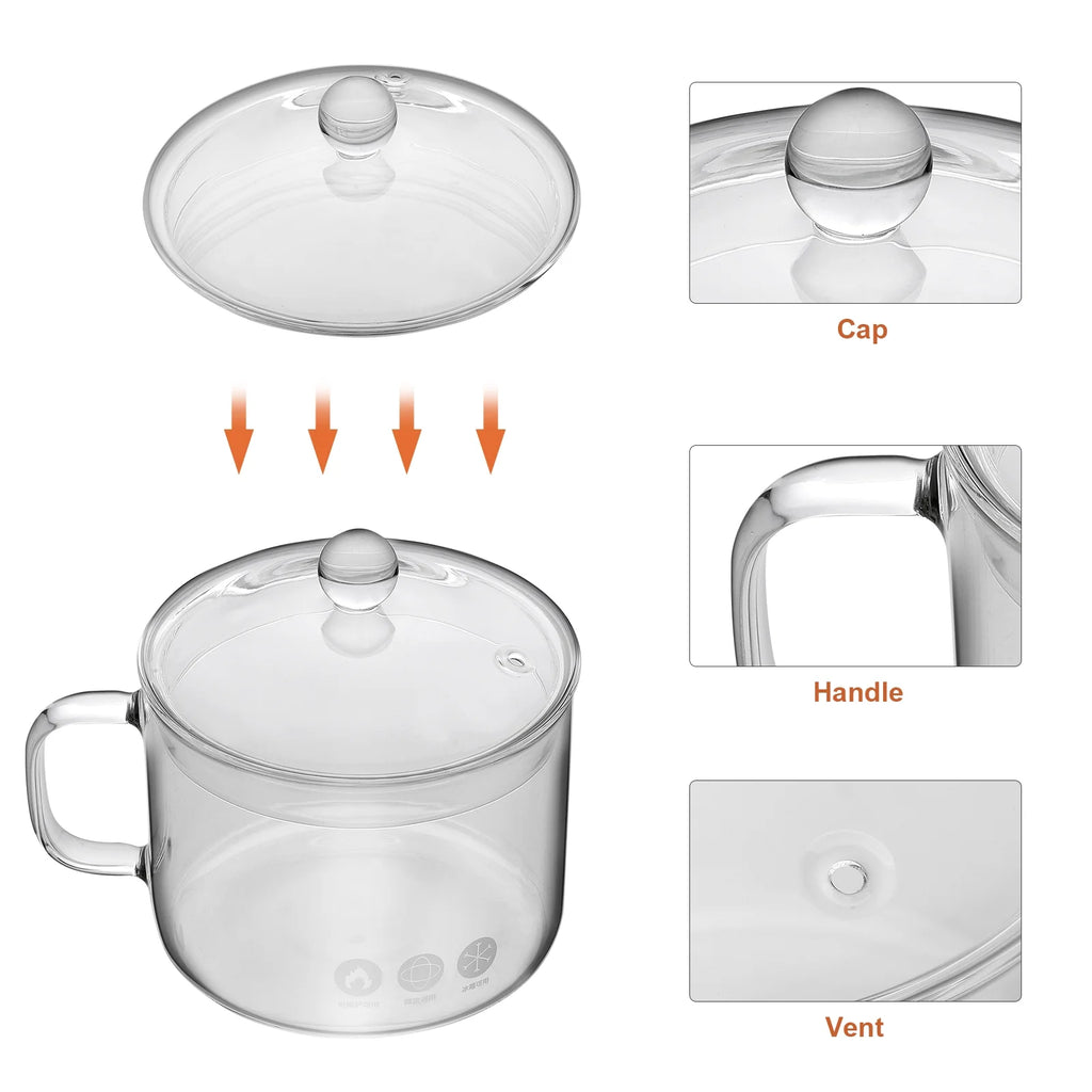 Heat-resistant Glass Pot with Handle A883106