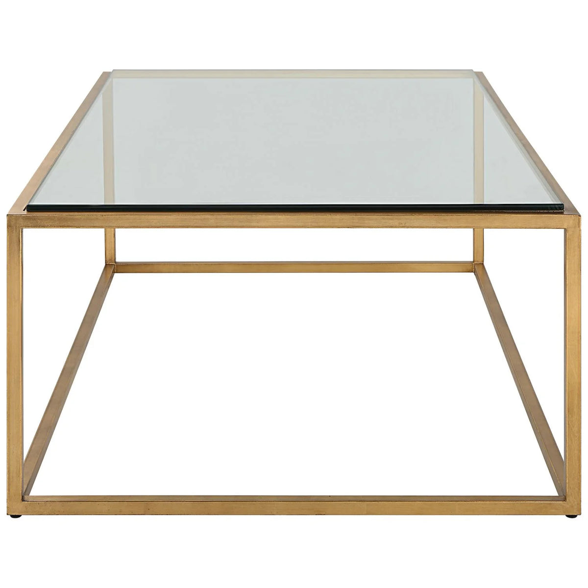 48" Iron and Tempered Glass Coffee Table P3582