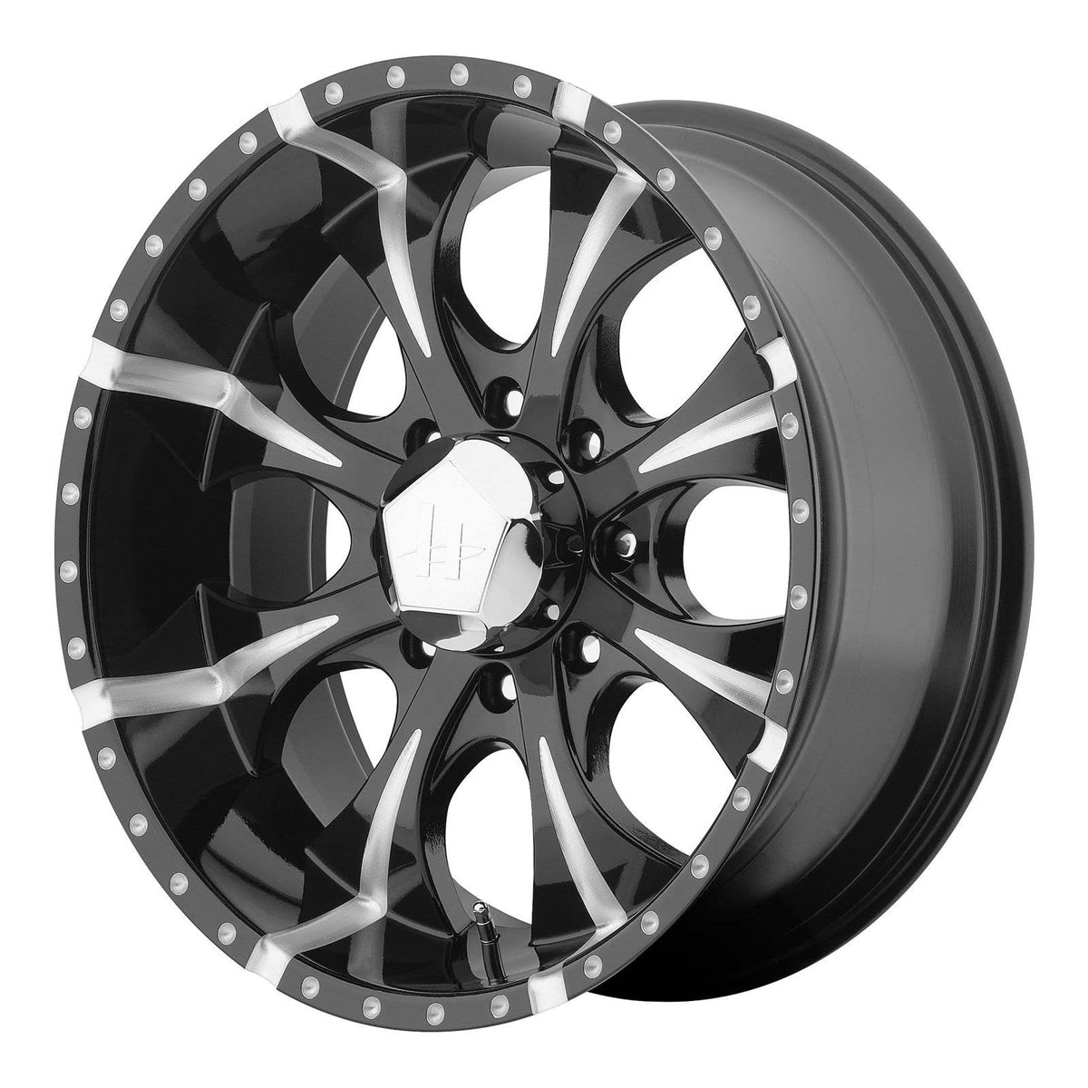 16x8 6x139.70 Gloss Black Milled Wheels S6395