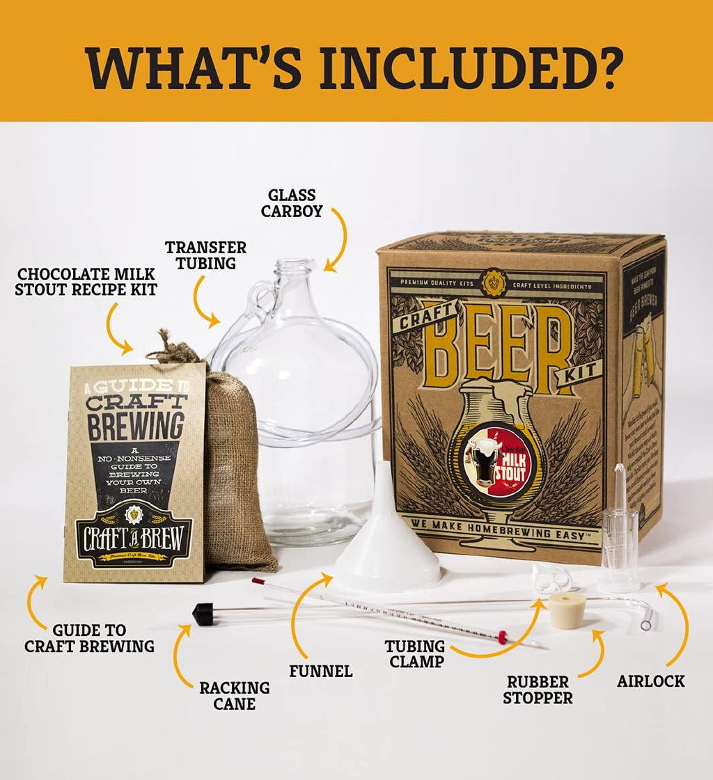 Chocolate Milk Stout Beer Kit, 1 Gallon Pack of 2 Y87894