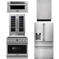 36 Electric Range, Refrigerator, Dishwasher, Microwave and Wine Cooler A2970