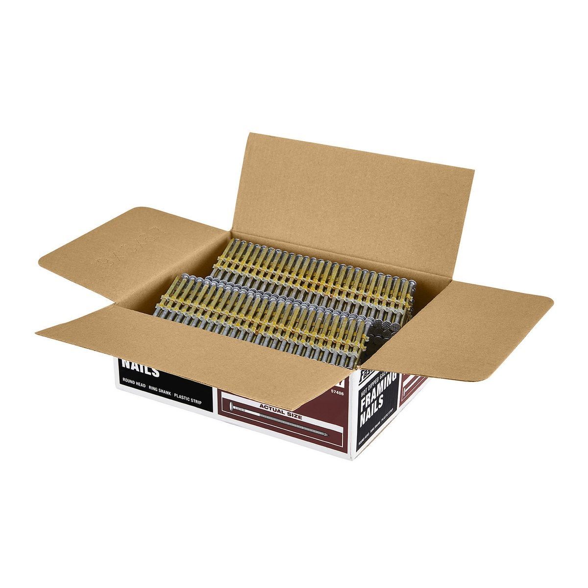 21° 3 in. Galvanized Ring Shank Framing Nails 2500 Pack L64456