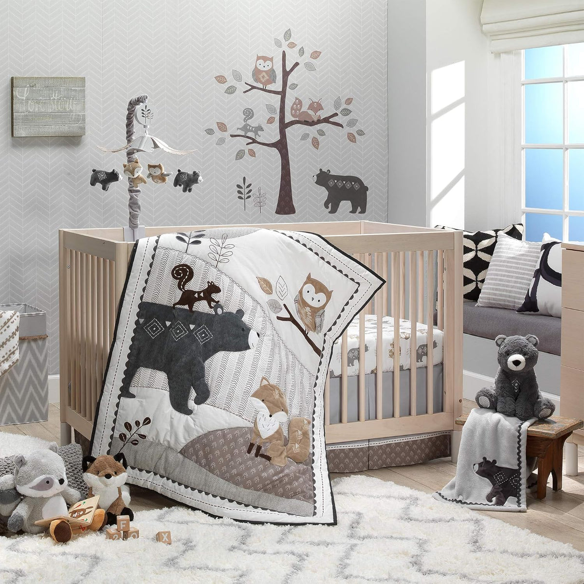 Gray/Tan Musical Baby Crib Mobile S710