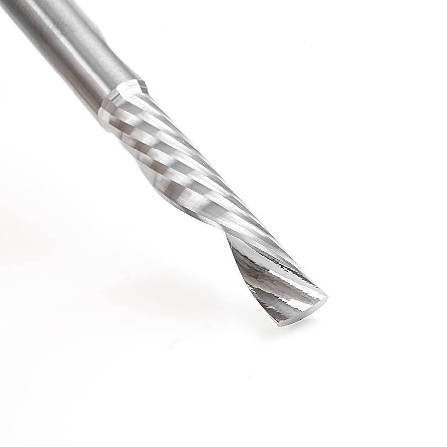 Solid Carbide CNC Spiral Flute Aluminum Cutting 1/4 Dia x 1-1/4 x 1/4 inch Shank Down-Cut I6626