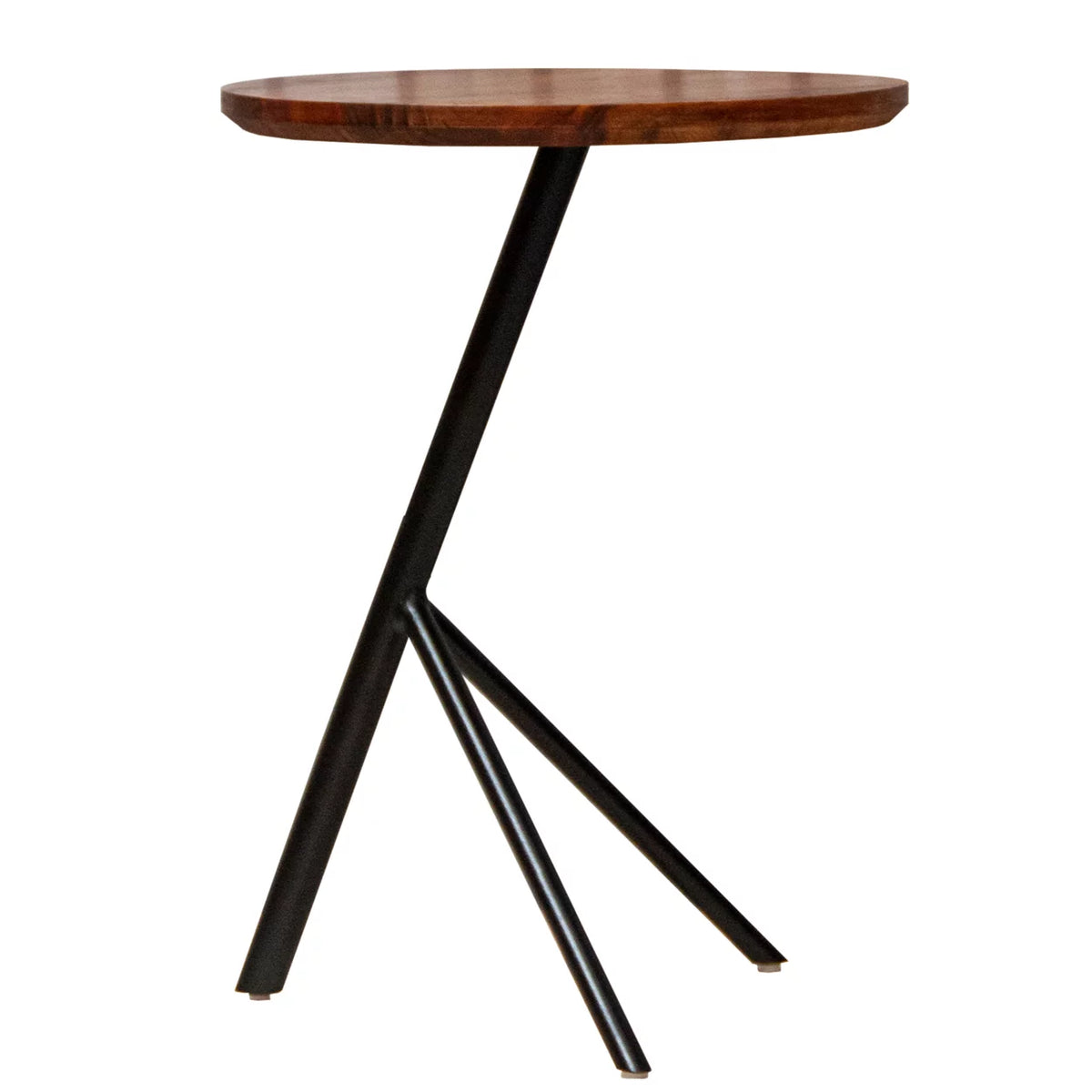 19 Inch Round Acacia Wood End Side Table P9456