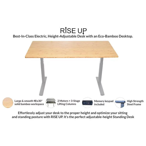 Black 48x30" Adjustable Height Electric Standing Desk D427974