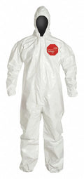 White Hooded Coveralls W9464