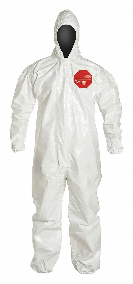 White Hooded Coveralls W9464