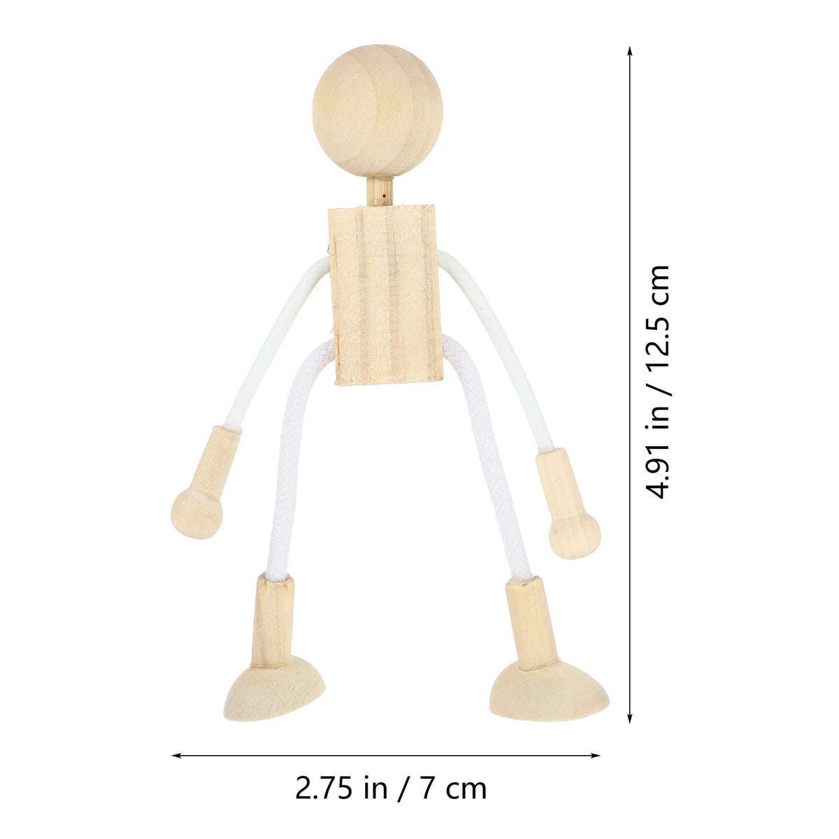 5pcs Unfinished Wooden Dolls for Arts and Crafts O811106