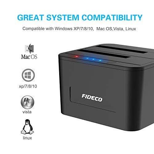 Hard Drive Docking Station, USB 3.0 SATA Dual Bay for 2.5 & 3.5 Inch HDD/SSD B8532