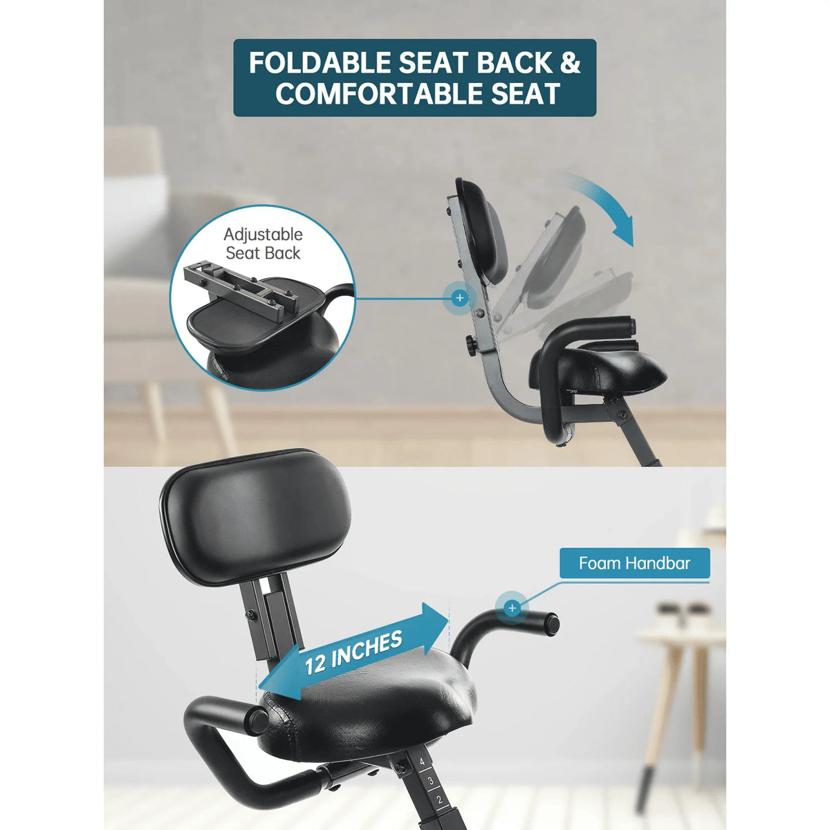 Folding Magnetic Stationary Exercise Bike Z6155