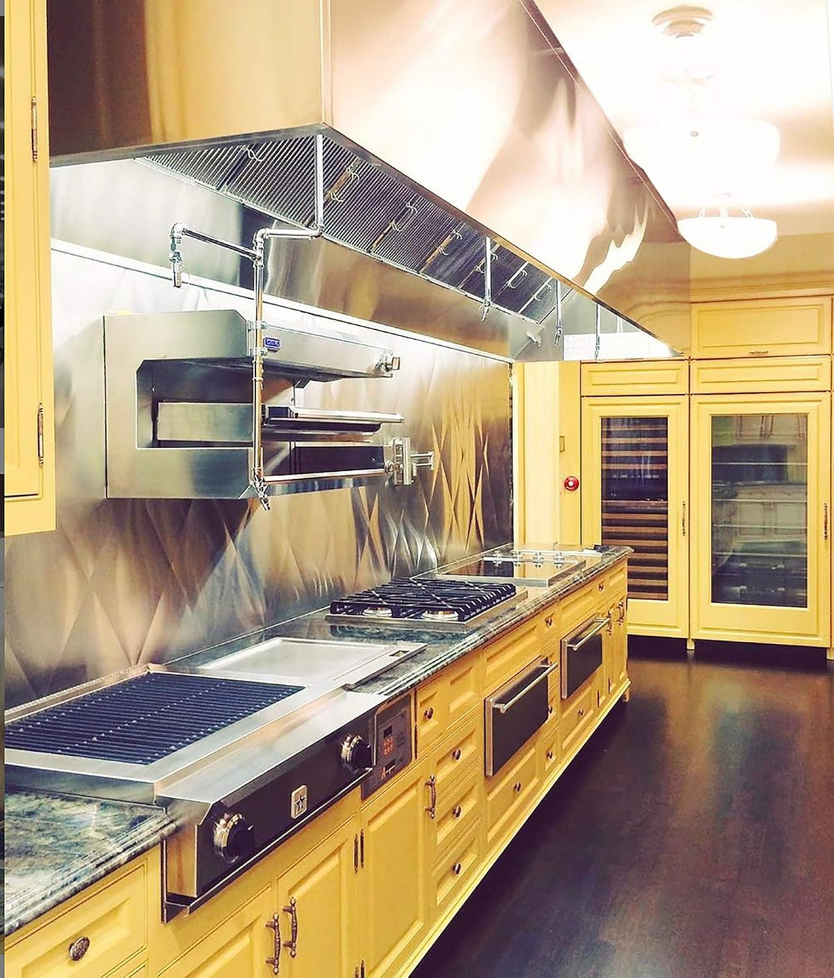 Stainless Steel Wall Canopy Exhaust Hood with Baffle Filters T428