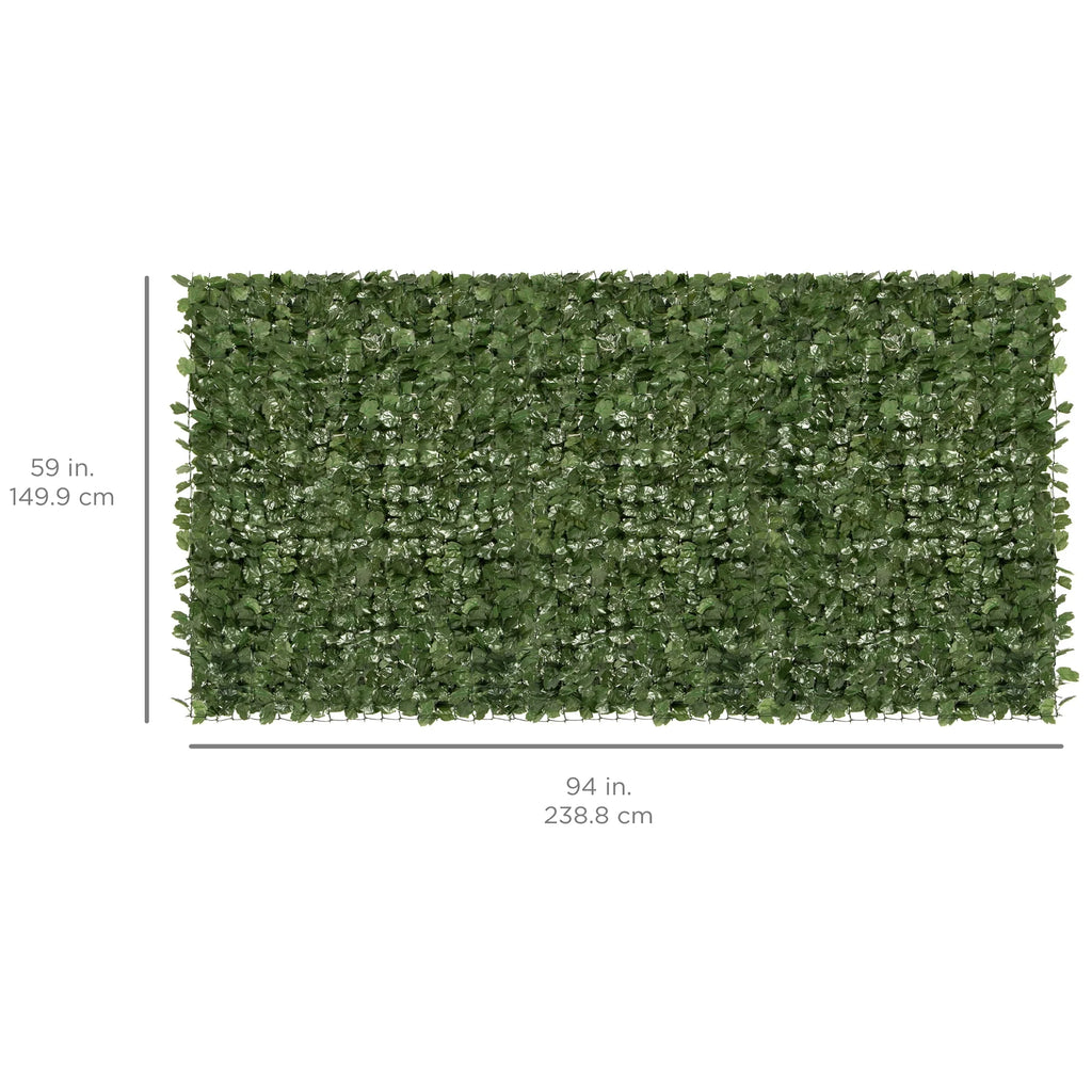 94x59in Artificial Faux Ivy Hedge Privacy Fence Screen U526