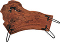 Natural Wood Edge Teak Coffee Table with Clear Lacquer Finish and Metal Hairpin Legs G64618