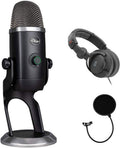 Blue YETI X Pro Condenser USB Microphone Bundle with Headphone and Pop Filter E938913