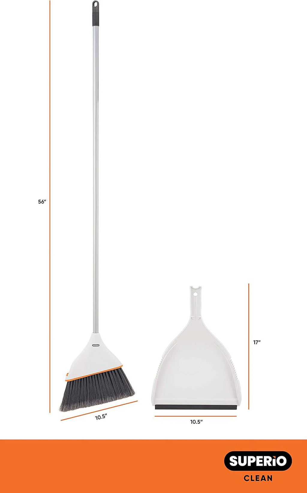 Angle Broom With Clip-On Dustpan Set X99799