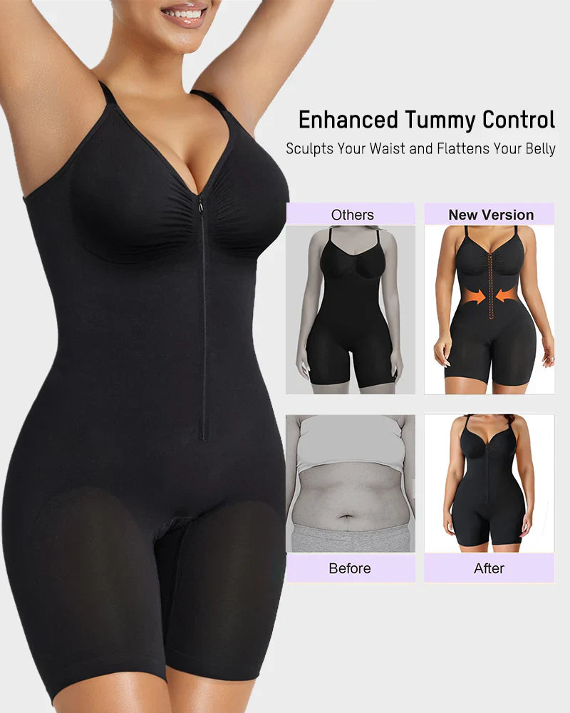 Women's Tummy Control Zip Bodysuit O90433
