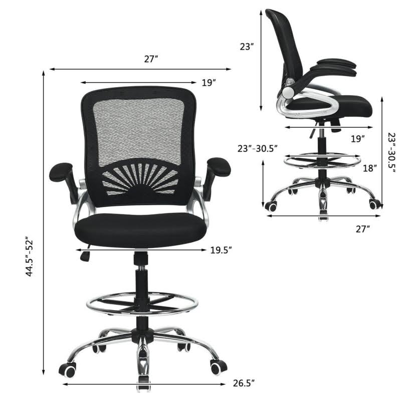 Adjustable Height Mesh Drafting Chair R3446