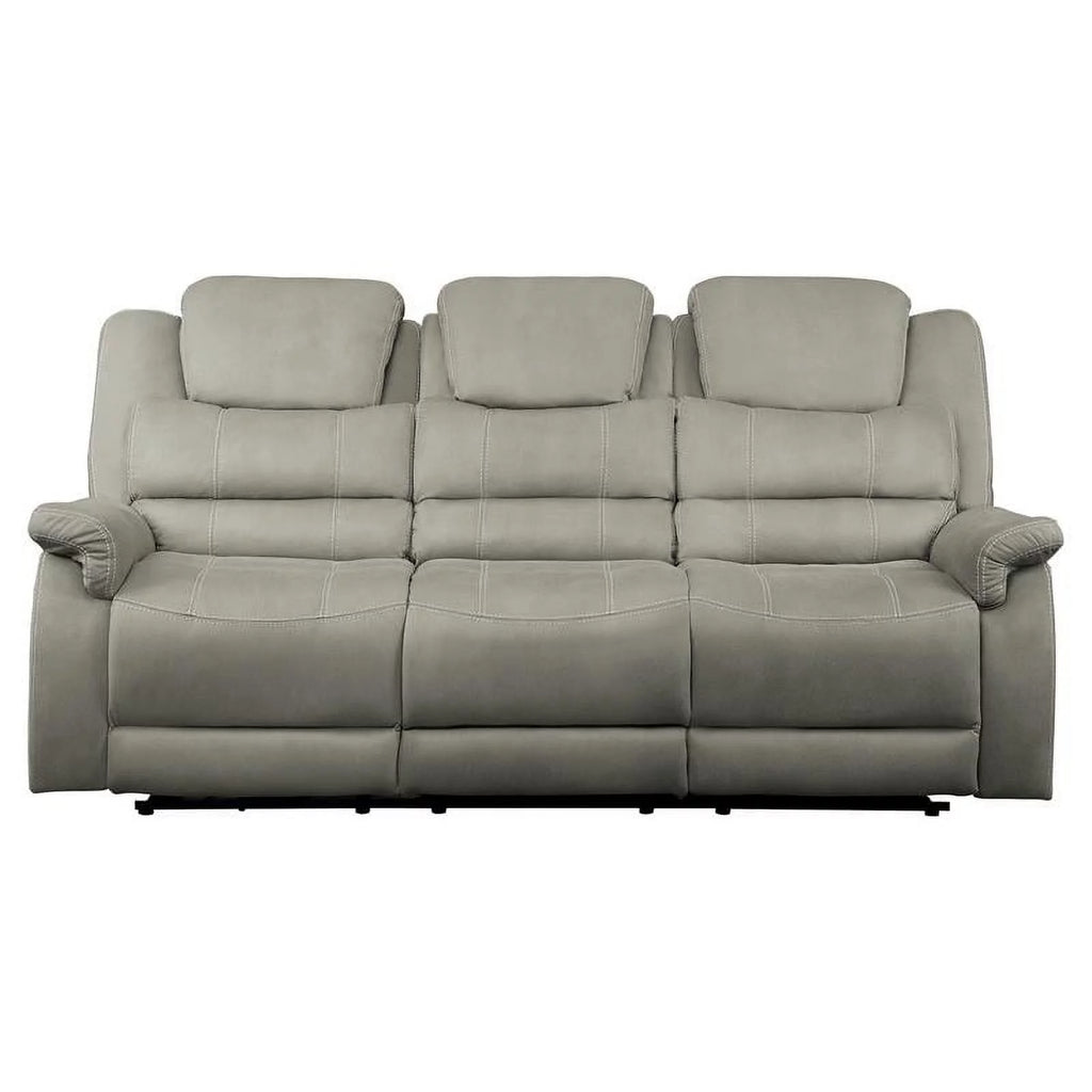20" Microfiber Power Double Reclining Sofa in Gray B286639