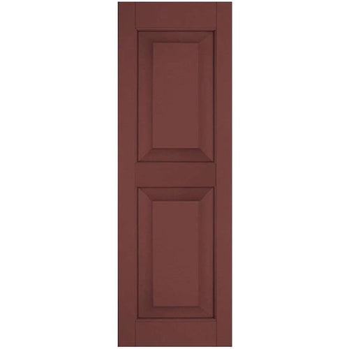 18 in. x 36 in. Real Wood Raised Panel Shutters Pair S747563