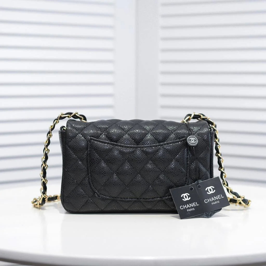 Black Mini Flap Bag L737
