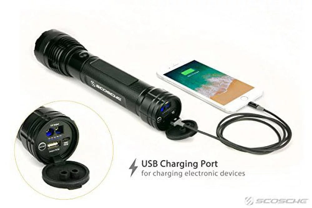 Portable 1,000 Lumen Flashlight and Car Jump Starter with 5,100 mAh 400A Battery A45646