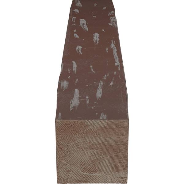 Pecky Cypress Faux Wood Fireplace Mantel, Aged Pecan Q1213