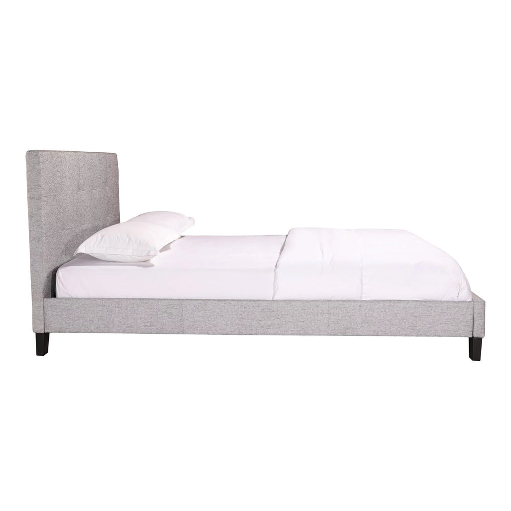 Light Gray Fabric King Platform Bed F65856
