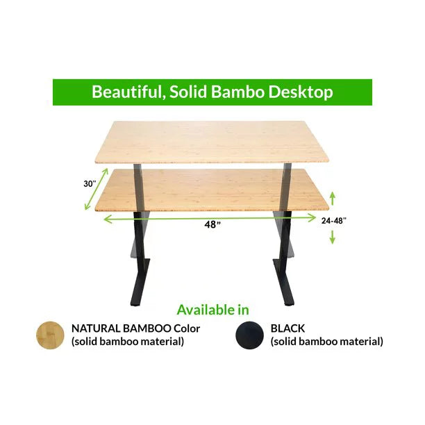 Black 48x30" Adjustable Height Electric Standing Desk D427974